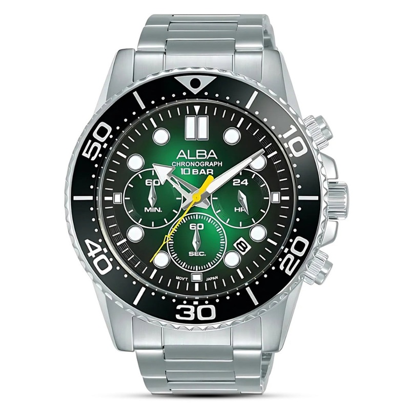 ALBA CHRONOGRAPH GREEN DIAL MEN’S WATCH | AT3J01X