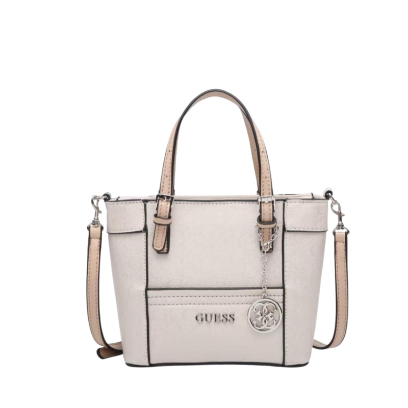 GUESS Delaney Mini Tote  Beige | Stylish Crossbody with Dual Handles  VY669305