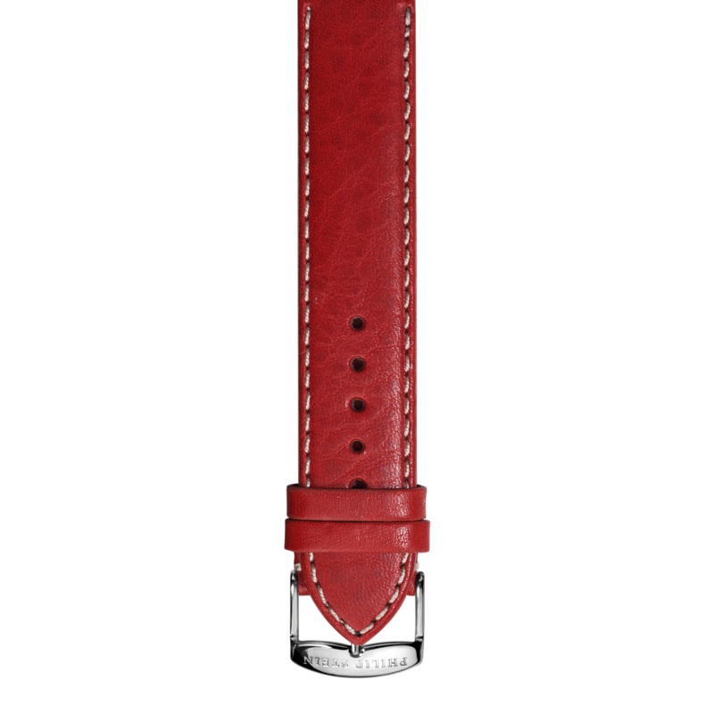 Red Leather Stitched Strap – Model 2-CSTR