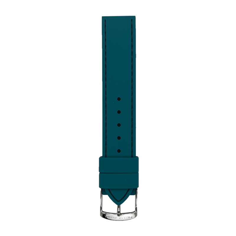 Teal Rubber Silicone Stitched Strap – Model 1-RSTTL