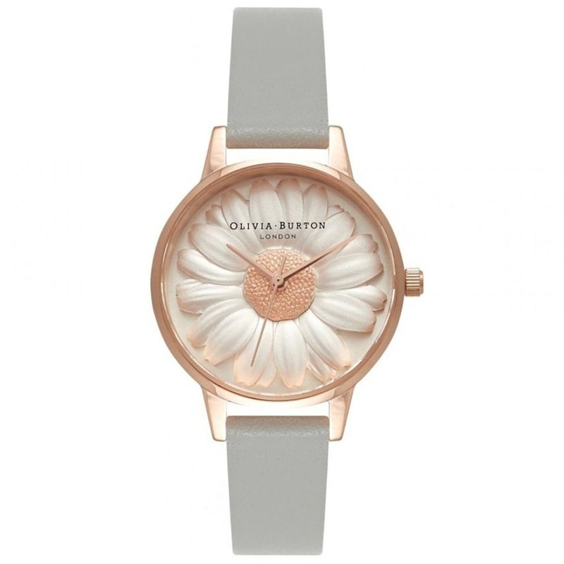 OLIVIA BURTON OB15EG50 Flower Show 3D Daisy White Dial Women’s Watch 30 White Stainless Steel
