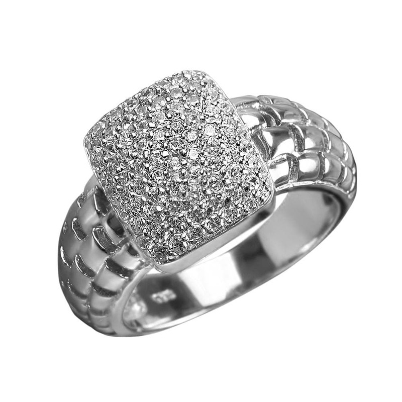 Star Spangled Rhodium Ring 5