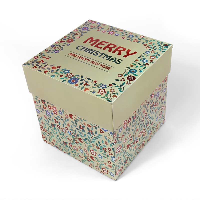 Custom Logo Christmas Gift Packaging Lid and Base Box – Christmas Gift Box and Gift Box price