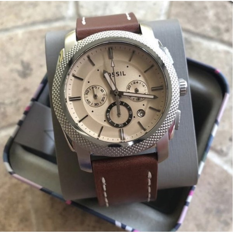 Fossil  Chronograph Beige Dial Men’s Watch – FS5215