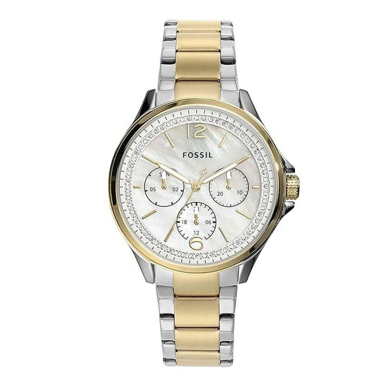 Fossil ES4781 Sadie Analog White Dial Women’s Watch 38 White Stainless Steel