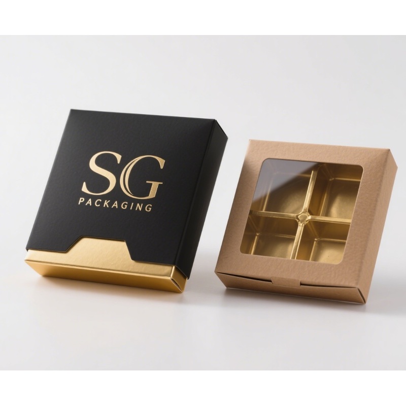 FSC Luxury Candy Sweet Box Chocolate Macaron Cookie Box with Window – Chocolate Box with Window and Custom Logo Gift Box price