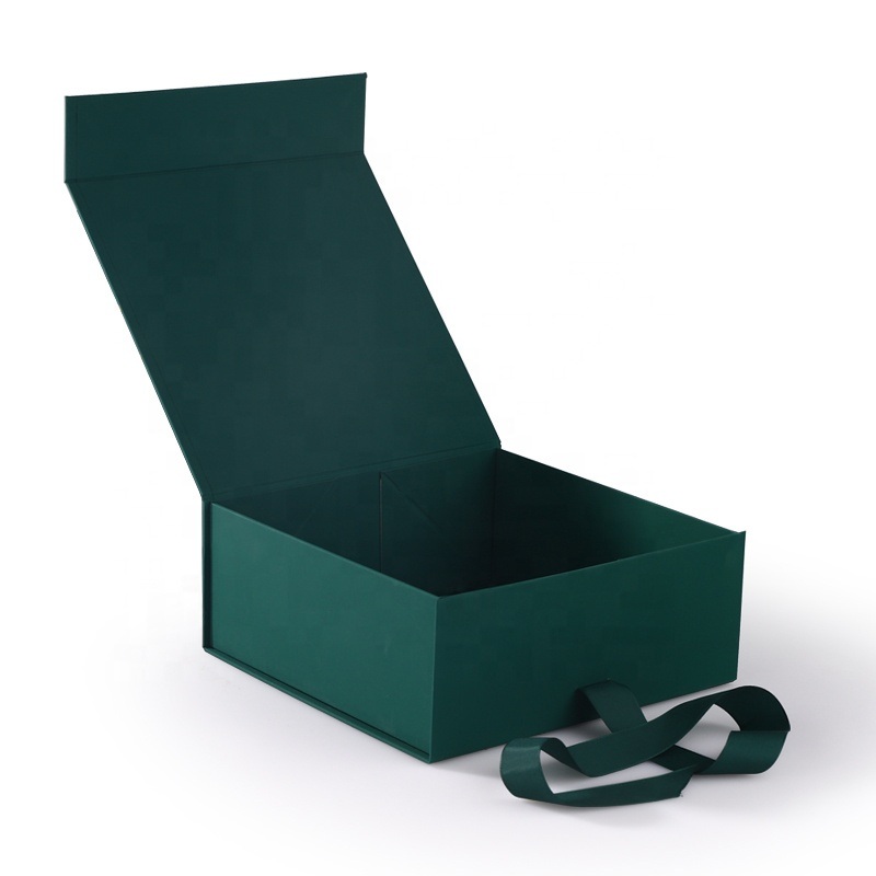 High Quality Foldable Paper Packaging Box Customized Printed Dark Green Cardboard Folding Box – Gift Box and Custom Box price