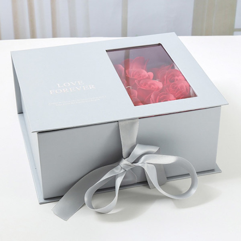 Transparent Plastic Preserved Bouquet Packaging Round Gift Clear PVC Cylindrical Flower Box for Flowers with Ribbon Handle – Flower Boxes for Bouquets and Rectangular Gift Box price