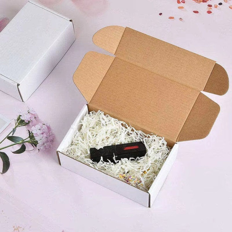 Custom Logo Black White Paper Box Corrugated Carton Packaging Box – White Packaging Box and Corrugated Paper Box price