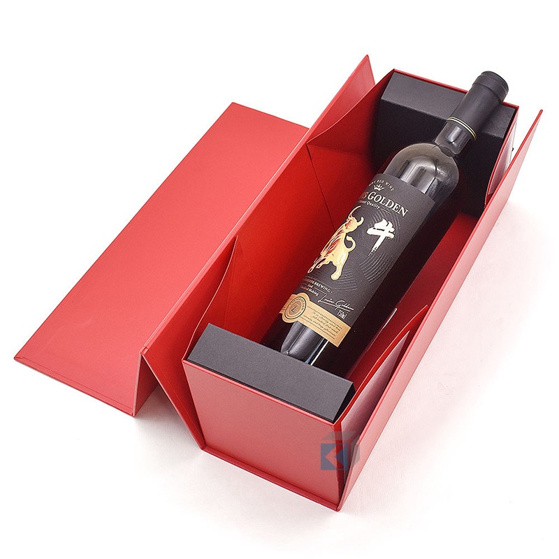 Factory Price Custom Four Colors Foldable Tools Gift Wine Packaging Box – Custom Design Cylinder Packaging Gift Wine Box and Corrugated Wine Paper Box Packaging Box price
