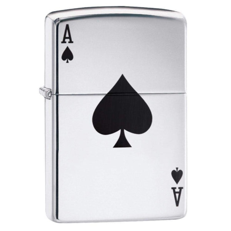 Zippo Lucky Ace High Polish Chrome Lighter