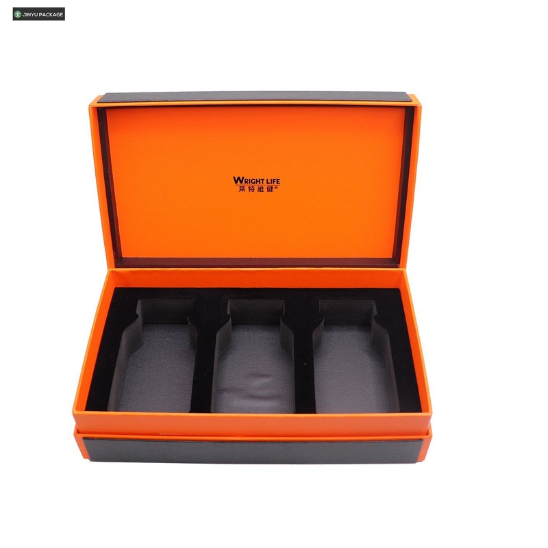 Custom Luxury Orange Color Paper Hing Cardboard Gift Packaging Box for Bottles – Custom Gift Box and Luxury Gift Box price