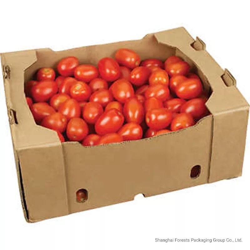 Custom Made Product Logo Printed Brown Corrugated Paper Tomato Packaging Carton Boxes – Brown Tomato Box and Tomato Boxes price