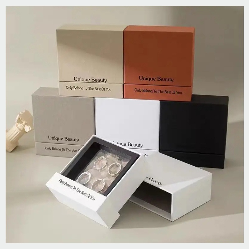 Custom Size Recyclable Cardboard Paper Hard Rigid Drawer Paper Box Ring Box Packaging Luxury Creativity Magnetic Gift Box for Jewelry – Drawer Paper Box and Pull out Perfume Box price