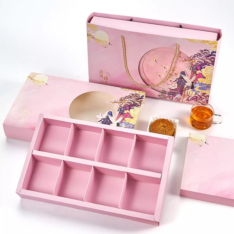 Factory Custom Logo Design Good Selling MID-Autumn Festival High-End Cookie Holiday Gift Mooncake Box – Mooncake Box and Paper Box price