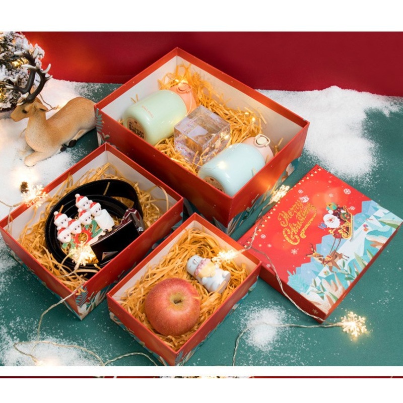 New Style Christmas Gift Box Festival Apple Gift Box with Paper Bag – Gift Box and Paper Box price