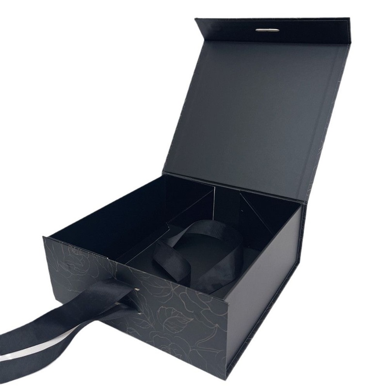 Black Ribbon Bow Folding Box with Magnetic Flip Cover, Large Gift Box with Customized Characters – Gift Box and Folding Box price