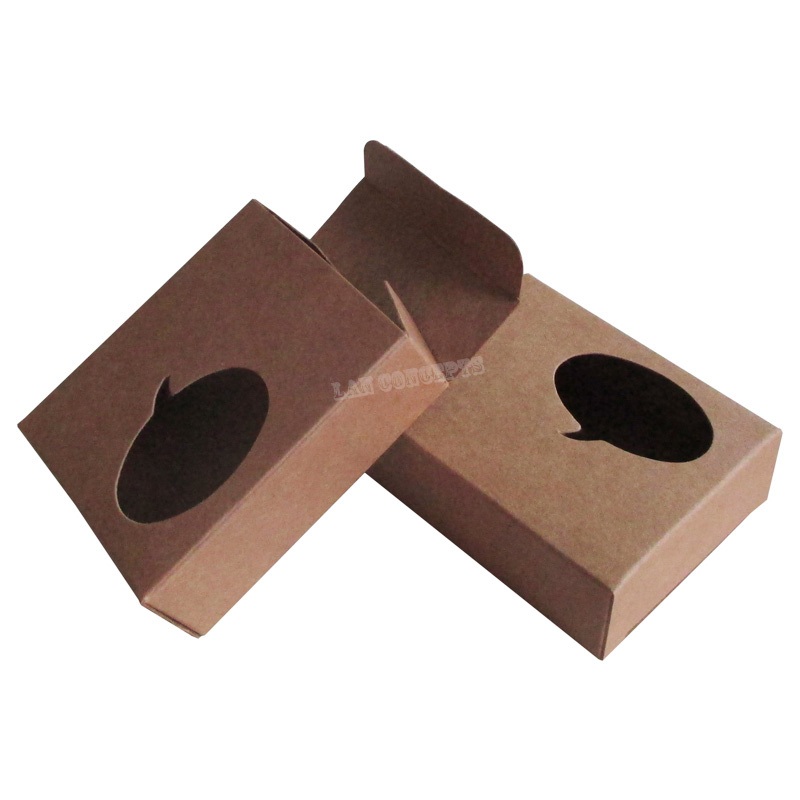 Brown Cardboard Candy Boxes Gift Package Folded Favor Box Handmade Soap Box 6.6 X 6 X 2.5cm – Handmade Soap Box and Candy Box price