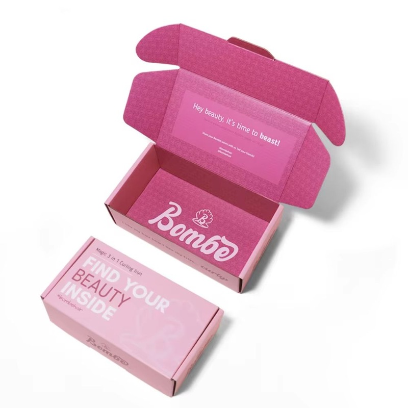 Wig Paper Packaging Box Beauty Makeup Custom Logo Pink Cardboard Box – Wig Box Paper and Custom Cardboard Box price