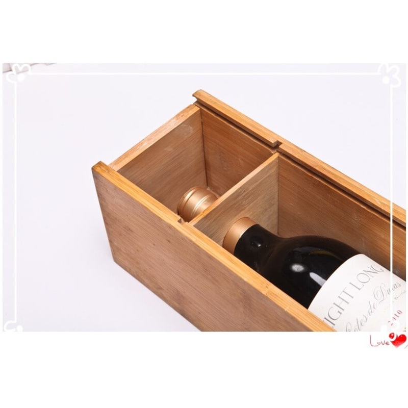 Custom Logo Wooden Wine Case Box with Sliding Lid – Custom Box and Wooden Box price