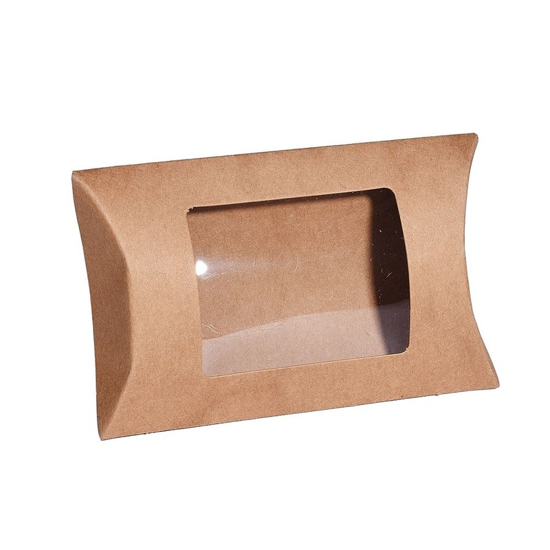 Custom New Year Christmas Chocolate Brown Kraft Paper Soap Custom Pillow Boxes – Paperboard Box and Hair Box price