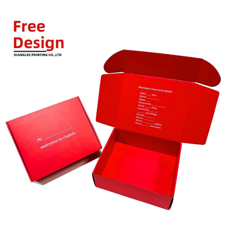 Custom Printing Red Shipping Packaging Gift Boxes Free Sample Packing Shipping Mailer Box Packaging with Logo – Shipping Boxes Custom Logo and Mailer Box price