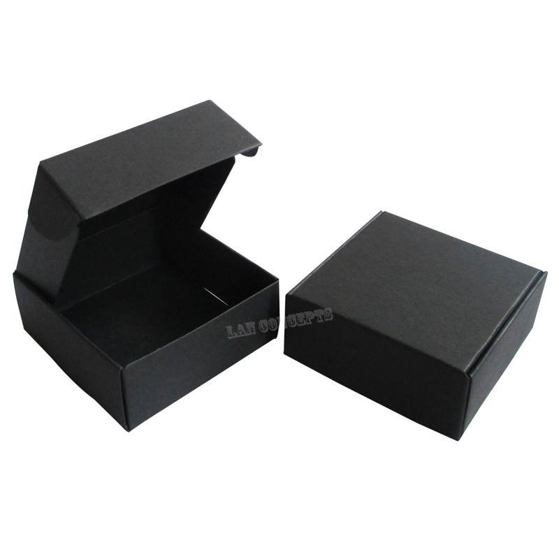 Black Cardboard Candy Boxes Gift Package Handmade Soap Box Folded Favor Box – Handmade Soap Box and Candy Box price