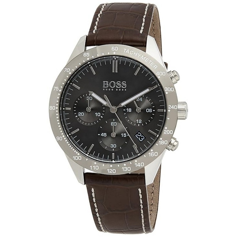 Hugo Boss Grand Prix Sports Analogue Gray Dial Men’s Watch 1513598 42 Black Stainless Steel