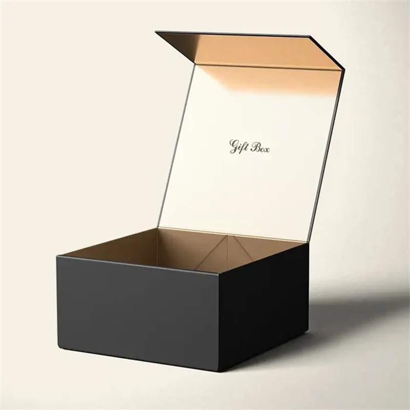 Custom Luxury Black Rigid Magnet Folding Flap Clothing Perfume Makeup Paper Cardboard Box Foldable Magnetic Closure Packaging Packing Carton Women Gift Boxes – Gift Box and Packaging Box price