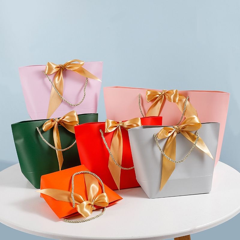 Eco-Friendly Custom Logo Printing Cardboard Paper Gift Packaging Shopping Bag Packing Bags with Ribbon Handle for Tea Coffee Jewelry Clothes Cosmetic Makeup – Bag and Packing Bag price
