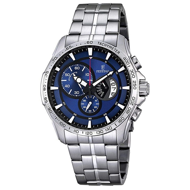 FESTINA F6849/3 Chrono Chronograph Blue Dial Men’s Watch 42 Blue Stainless Steel