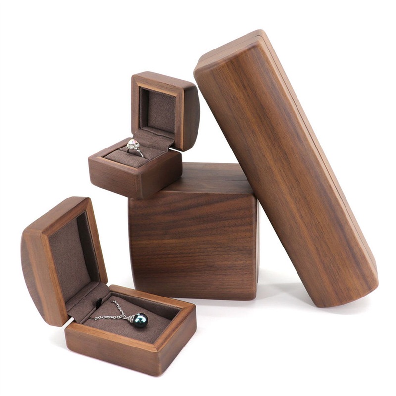 High Quality New Design Wooden Ring Pendant Chain Box Multi Size Jewelry Organizer Storage Box – Gift Box and Paper Box price