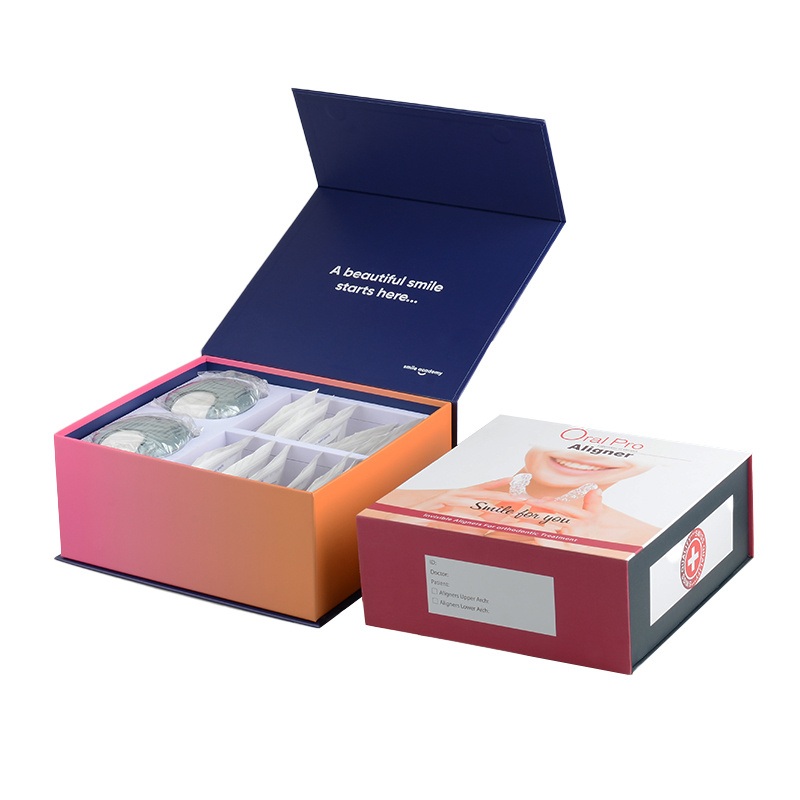 Magnetic Folding Hard Gift Paper Orthodontic Packaging Dental Aligner Box – Aligner Box and Dental Box price