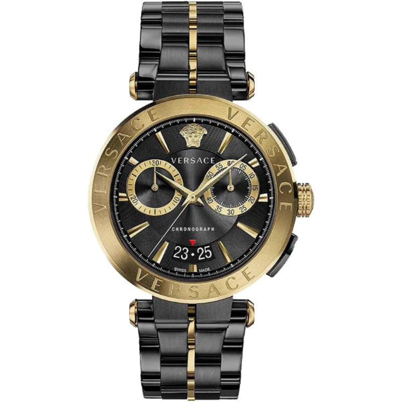 Versace Aion Black Stainless Steel Black Dial Quartz Watch for Gents – VE1D01620