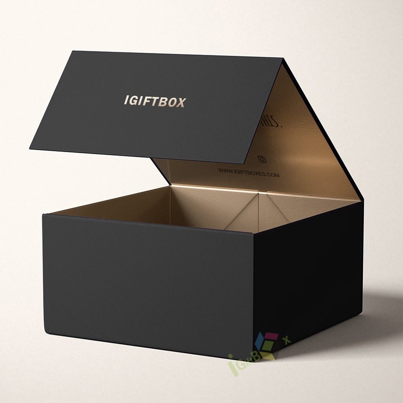 Custom China Wholesale Luxury Black Printed Customized Rigid Folding Foldable Cardboard Packing Paper Packaging Gift Box with Magnetic – Gift Box and Packaging Box price