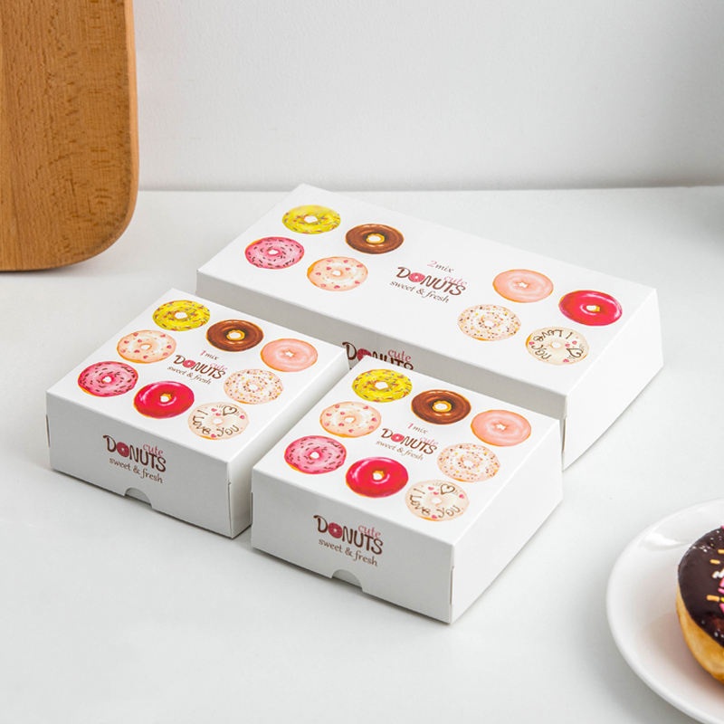 Custom Printing Pastry Bakery Packaging Hot Sale Donut Paper Box Packaging – Donut Paper Box and Pastry Paper Box Packaging price
