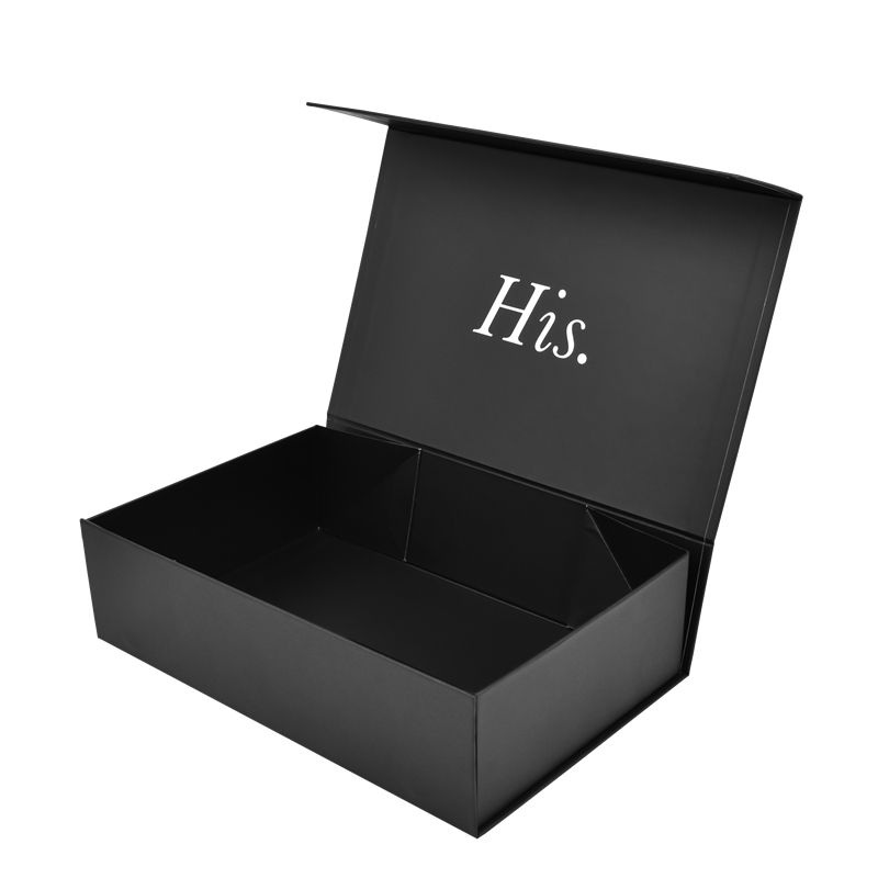 High Quality Rigid Cardboard Boxes Black Paper Packaging Gift Boxes for Men Luxury Magnetic Closure Gift Carton with Flip Lid – Folding Gift Box and Paper Gift Box price
