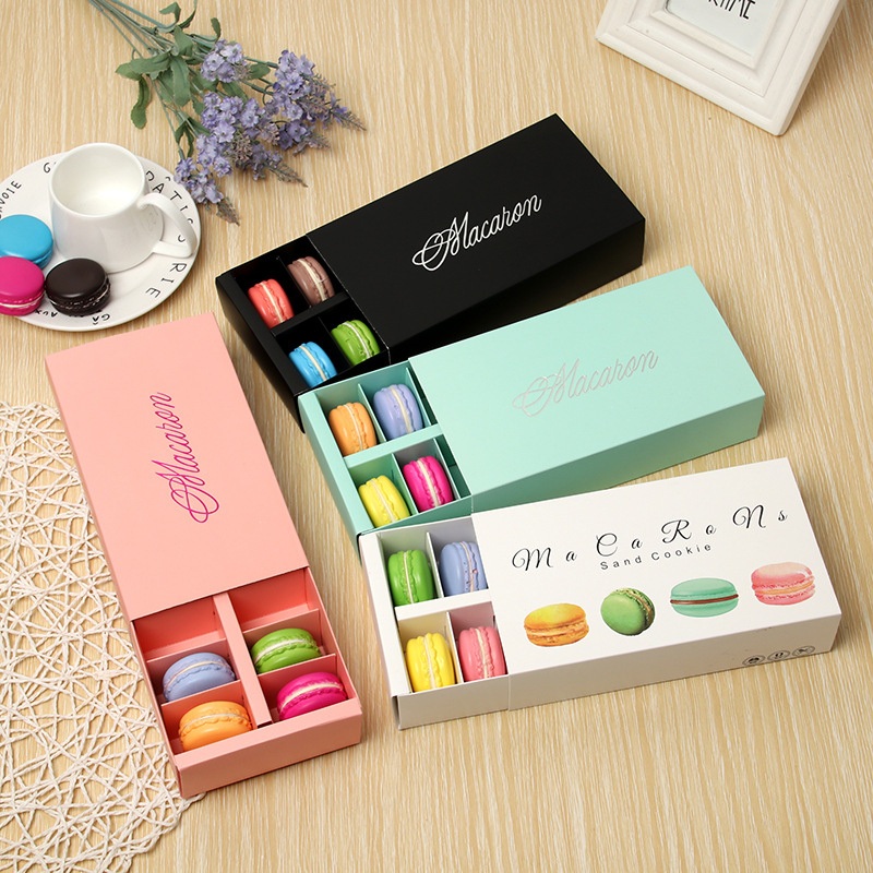 Hot Stamp 12PCS Macaron Box, Drawer Box, Chocolate Packaging Box, Cookie Box, Custom Macaron Packaging Box – Macaron Box and Food Box price