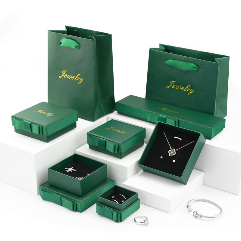 Luxury Custom Logo Lid Base Cardboard Jewelry Jewellery Square Ring/Set/Necklace/Ring/Earring/Bracelet Paper Packaging Packing Gift Box Bag with Foam EVA Insert – Gift Box and Jewelry Box price