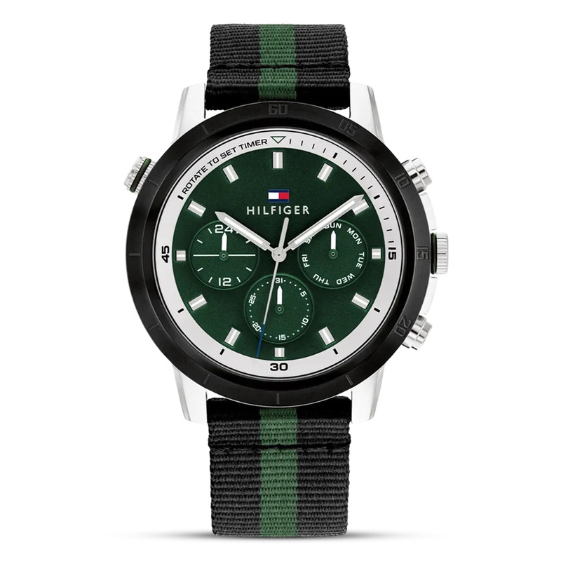 Tommy Hilfiger Troy Navy Green Dial Men’s Watch | TH1792107