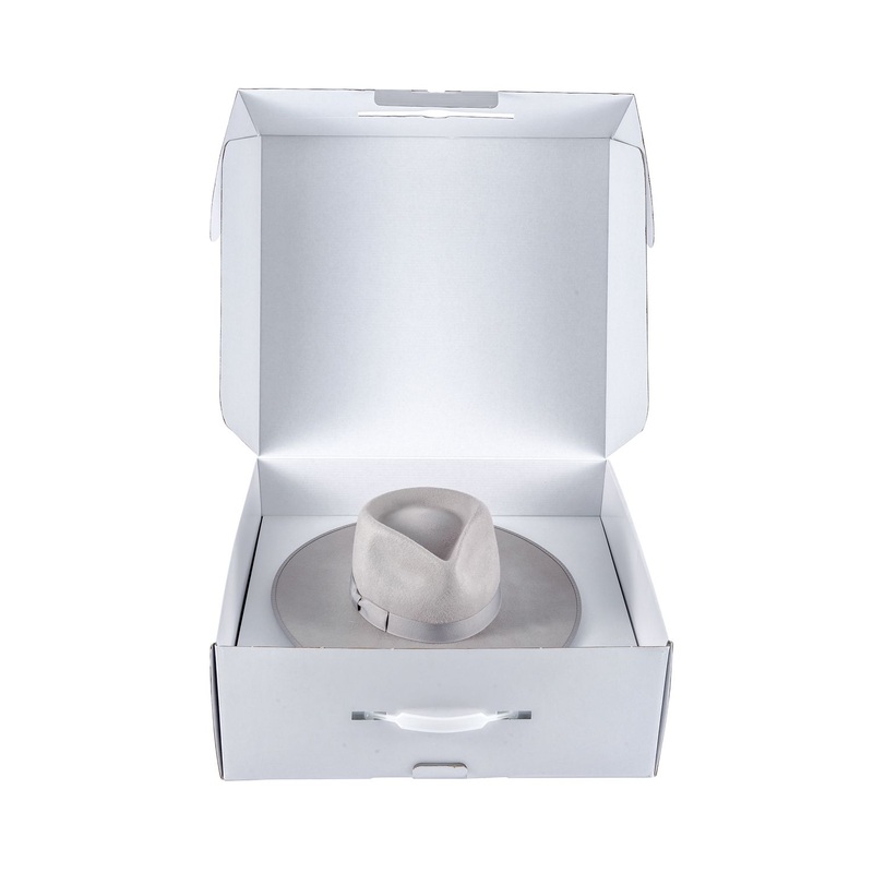 Fedora Custom White Mailer Box Wholesale Round Hat Boxes with Plastic Handle – Wholesale Round Hat Boxes and Floral Design Hat Mailer Boxes price