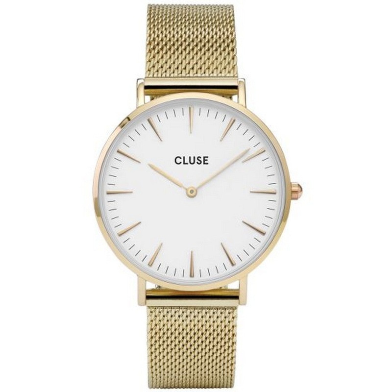 CLUSE CL18109 La Boheme Gold/White Women’s Watch 38 White Stainless Steel