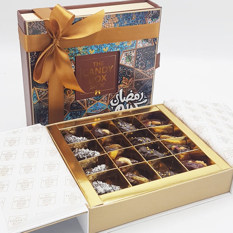 Custom Classy Ramadan Mubarak Eid Al-Fitr Wedding Sweets Dessert Gift Packaging Box, Maamoul Baklava Dates Chocolate Truffles Box – Cookies Candy Boxes and 2025 Rigid Ramadan Box price