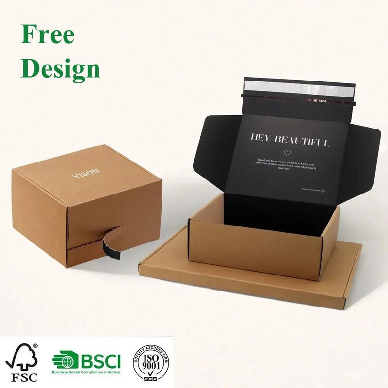 Custom Logo Tear Strip Zipper Corrugated Packaging Shipping Mailer Box – Corrugated Box and Shipping Boxes price