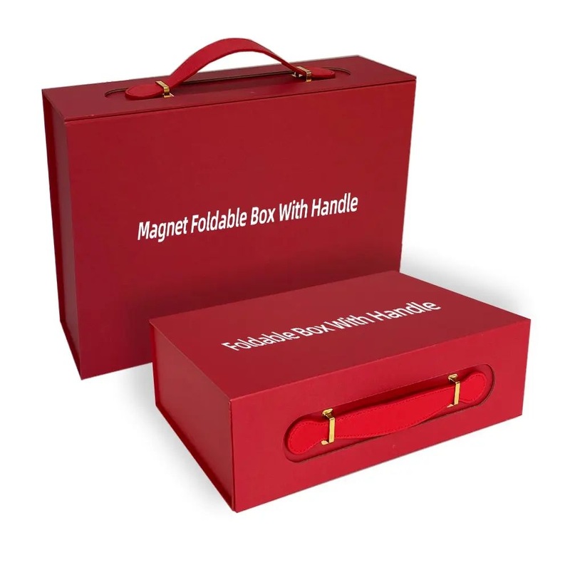 Custom Luxury Red Magnetic Paper Box Packaging with Handle – Magnetic Gift Box and Gift & Craft & Cosmetic price