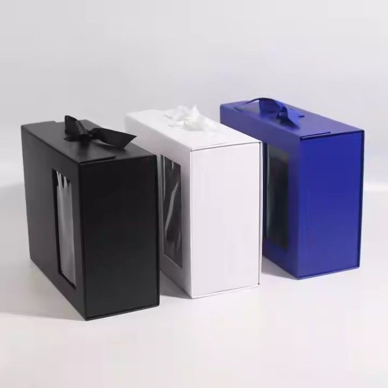 Luxury Blank Low MOQ Magnetic Rigid Cardboard with PVC Window Jewelry Cosmetic Rose Flower Packaging Gift Box – Packaging Box and Folding Box price