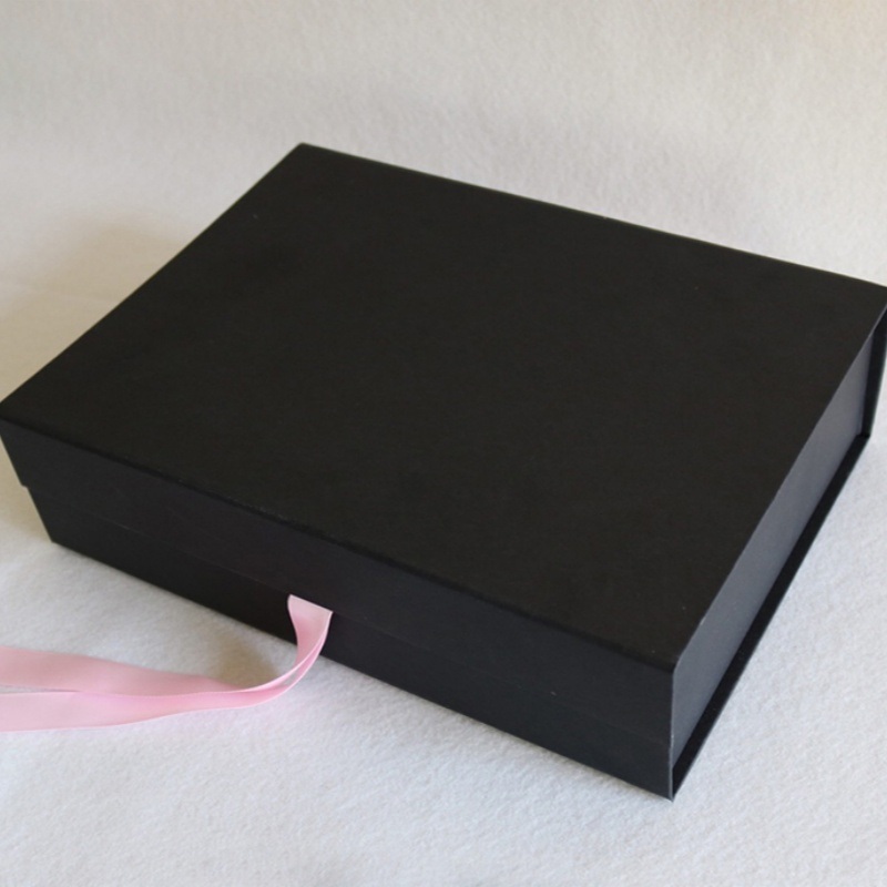 Magnetic Gift Packaging Ribbon Handle Folding Custom Logo Hard Rigid Cardboard Paper Box – Gift Paper Box and Rigid Box price