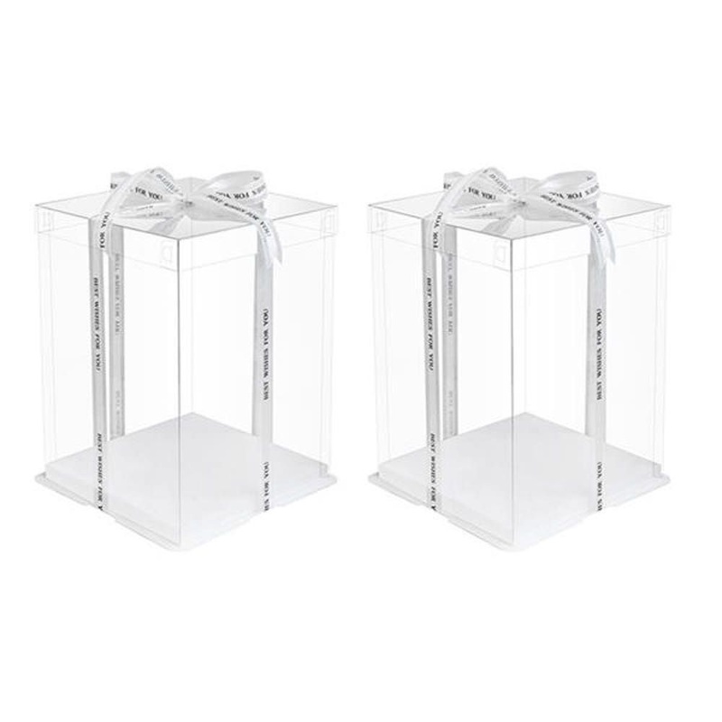 Wholesale Tall Transparent Plastic Clear Cake Packaging Box Wedding Pop Pastry Gift Bakery Cake Display Box – Box and Gift Packaging Box price