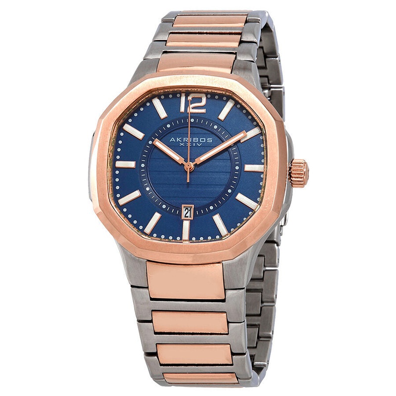 Akribos Xxiv Blue Dial Two-tone Men’s Watch AK712TTR