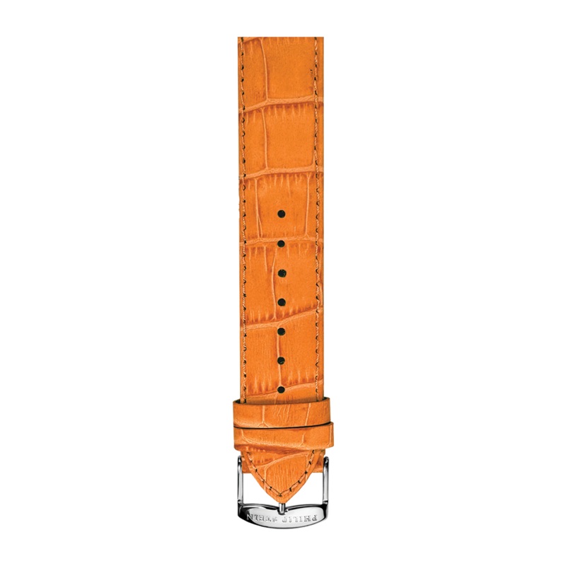 Orange Stitch Alligator Print Strap – Model 2-CSTAOR